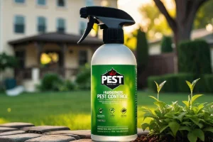 Pest control spray for outdoor living spaces