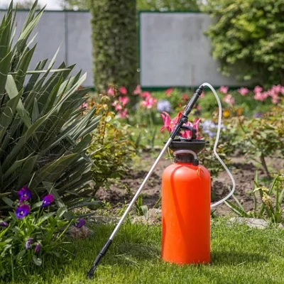 Pest control equipment in a garden