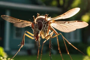 Woman enjoying her pest-free backyard